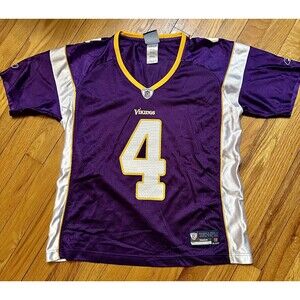 Womens Brett Favre #4 Minnesota Vikings Jersey Reebok NFL Purple Size Large